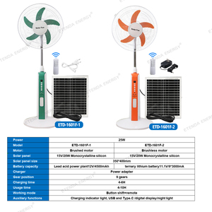 China Factory De Energa Solar Fan 16 Inch With 12v Lead-acid <b>Battery</b> Light <b>Bulb</b> With ETD1601F-1 China Factory Solar Fan 16 Inch - Product Image 4