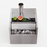 Dibuat Sesuai Pesanan 77L Icewell Ice Bin Ice Dispense SS304 SS316 Peralatan Bar Perabotan Bar Hotel Pub Kedai Kopi Meja Bar