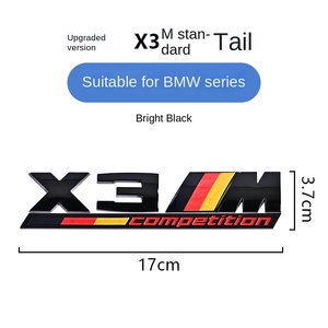 Emblema Decorativo para Autos con Logotipo para Modelos X1/X3/X5/X6/X7, Diseño Deportivo de Competición, Material ABS, Logotipo Samurai Negro - Product Image 3