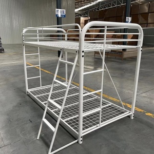 Lit superposé simple double <span class=keywords><strong>en</strong></span> métal moderne <span class=keywords><strong>en</strong></span> <span class=keywords><strong>fer</strong></span> blanc avec échelle pour enfants, adultes, adolescents, enfants 90x200 - Product Image 1