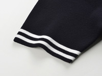 Robe en tricot pour femme à manches courtes, style preppy, col marin, faible MOQ, personnalisable