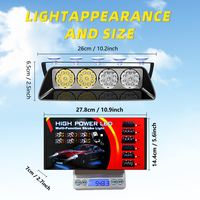 Feux stroboscopiques LED pour voiture DC12V, lampes de signalisation d'urgence, feux d'avertissement, feux clignotants pour camion, éclairage de pare-brise, double couleur