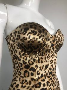 A10848 Migugarment فستان صيفي مثير عالي الجودة بطبعة جلد الفهد - Product Image 4