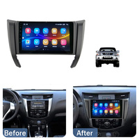 Écran tactile 9 pouces Wifi Bluetooth Carplay 2 Din Autoradio Lecteur multimédia Android pour Nissan Navara NP300 FRONTIER 2017+