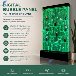 <span class=keywords><strong>Pared</strong></span> <span class=keywords><strong>de</strong></span> Burbujas <span class=keywords><strong>de</strong></span> <span class=keywords><strong>Agua</strong></span> Digital LED Acrílica Personalizada con Estantes <span class=keywords><strong>de</strong></span> Exhibición - Product Image 2
