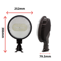 IP65 étanche 130-180lm/w led crépuscule à l'aube lumière 50W 58W 70W 100W 120W avec capteur de cellule photoélectrique led yard lumières