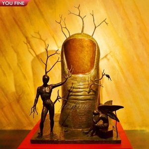 Scultura in bronzo dell'artista famoso <span class=keywords><strong>Salvador</strong></span> Dalí: Orologio e Scultura della Stazione Ferroviaria - Product Image 2