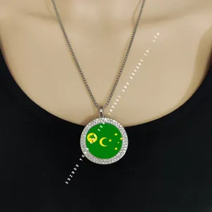 2 Sizes New Arrival (45+5)cm Stainless Steel COCOS(KEELING)ISLANDS Country Flag Necklace