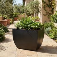 Grandes jardinières dorées d'extérieur, pots de fleurs modernes, fournisseurs de jardinières, vase de sol pour décoration intérieure