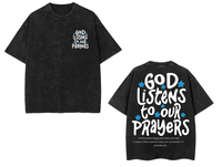 T-shirts pour hommes surdimensionnés 280 g/m² en coton 100 % délavé à l'acide, effet vieilli, style streetwear, imprimé lettres, vintage, respirant, avec logo personnalisé