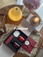 Coffret Cadeau Luxe Bougie Parfumée et Diffuseur à Bâtonnets – Cire de Soja Rouge, Aromathérapie, Parfum d'Ambiance Maison, Boîte Porte-Bonheur, Mariage, Nouvel An, Diwali, Fait Main