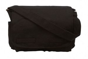 Sac à bandoulière vintage en nylon personnalisé pour hommes et femmes, sac messager classique, grand sac à bandoulière pour affaires, sac à bandoulière quotidien, fabriqué en usine BSCI - Product Image 5