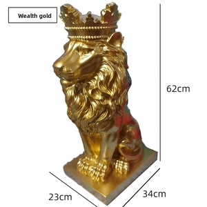 Đồ trang trí sân vườn đặt làm riêng chất lượng cao hình sư tử bằng nhựa tổng hợp gia cường sợi thủy tinh và khuôn silicon - Product Image 2