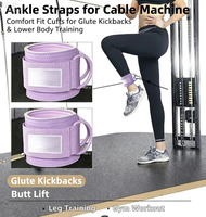 Sangles de cheville en néoprène OEM 7 mm, ajustables et antidérapantes, pour un maintien confortable des chevilles lors des exercices de kickbacks sur machine à câble