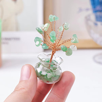 En gros Sialia Cristal de guérison naturel DIY pour base de bouteille, copeaux pour arbre de la prospérité, forme boule Feng Shui pour la maison, créatif 2.7x5cm