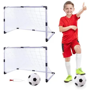 Custom Size Praktijk Pvc Speelgoed Plastic Voetbal Doel Voetbal Doel Netten Voor Kids Verkoop