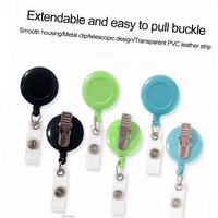 JRGIFTSKEY-6723 Porte-badge rétractable Yoyo avec pince crocodile et clip dorsal métallique confortable pour infirmière