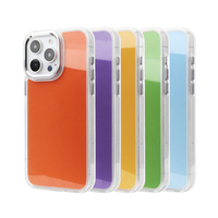 Chine usine de haute qualité belle couverture de téléphone grand trou TPU + acrylique couleur transparente étui de téléphone pour iPhone pour Samsung