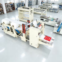 Máquina Automática para Doblar Rollos de Papel Facial Suave, Línea de Producción de Máquinas para Hacer Papel en Forma de V de 130 m