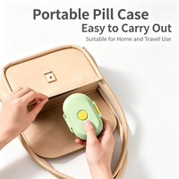 Boîte à pilules portable en plastique, distributeur de pilules hebdomadaire, vente en gros, boîte de rangement détachable à 7 compartiments avec rappel