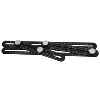 Règle en alliage d'aluminium à 4 plis Gravure laser 25cm Règle carrée multifonctionnelle Mesure d'angle