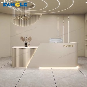 <span class=keywords><strong>Comptoir</strong></span> de Réception et de Caisse LED Moderne <span class=keywords><strong>pour</strong></span> Bureau, Salon de Beauté, Magasin de Vêtements, Restaurant et Bar, Registre d'Argent d'Angle - Product Image 2