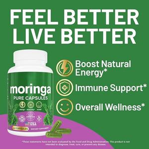 OEM/ODM Amazon kapsul <span class=keywords><strong>Moringa</strong></span> terlaris, suplemen bubuk daun murni <span class=keywords><strong>Moringa</strong></span> mengandung antioksidan yang meningkatkan metabolisme - Product Image 3