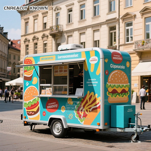 Camion de restauration mobile commercial extérieur OEM pour restaurants, camion à burgers, remorque de traiteur, four à pizza, food truck - Product Image 4