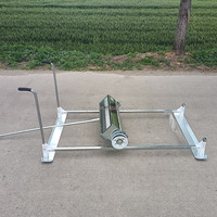Semoir à riz manuel à quatre rangées de type poussoir Machines agricoles pour la plantation Engins fertilisants Semoirs à noyau Transplanteurs