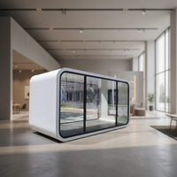 Maison conteneur démontable Apple Cabin 20ft 40ft, maisonnette préfabriquée moderne de style Mid-Century pour extérieur avec panneaux sandwich en acier pour villa