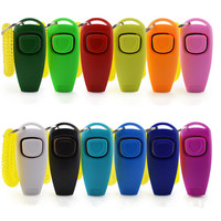 En gros, logo personnalisé, clicker et sifflet d'entraînement pour chien 2 en 1, plastique PC durable, multicolores, pour fournitures d'entraînement des animaux de compagnie