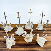 Caractéristiques uniques Produits spirituels Cristal de guérison Fengshui Épée dans la pierre pour la décoration