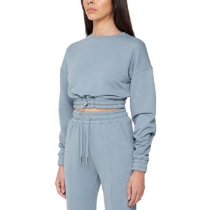 Chaqueta Deportiva para Mujer al por Mayor, Sudadera con Cordón Elástico, Manga Larga, Sudadera con Capucha para Yoga, Deporte, Entrenamiento, Sudadera Corta para Mujer - Product Image 6