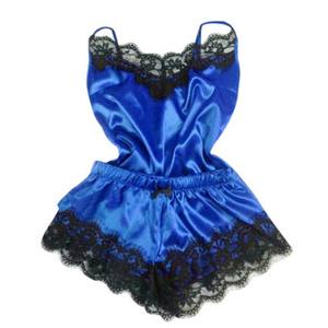 Großhandel europäische und amerikanische Home Pyjama Set Spitze Satin lose atmungsaktive Frauen sexy Nachtwäsche-<span class=keywords><strong>Sets</strong></span> - Product Image 6