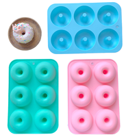 Moule à gâteau en silicone à 6 cavités, moule à macarons rond coloré pour biscuits et gâteaux, outil de cuisson antiadhésif DIY
