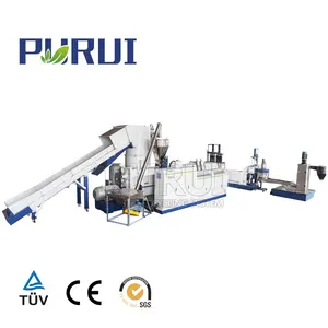 PURUI Recycling machine for PET PP HDPE LDPE LLDPE ABS PVC PE Film Jumbo Woven Bags Garbage Bottle Flake Drum Pallet Lump Pipe