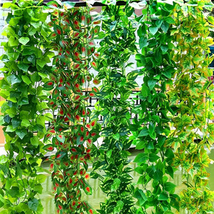 Guirlandes de lierre artificiel vertes 100cm-200cm, haute simulation, pour décoration de balcon - Product Image 1
