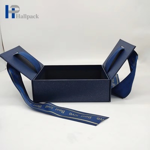 Caja de Regalo de Lujo Personalizada con Cinta Azul, para Perfume, Té, Vino, Lápiz Labial, Pestañas Postizas y Herramientas para Pelucas - Product Image 6