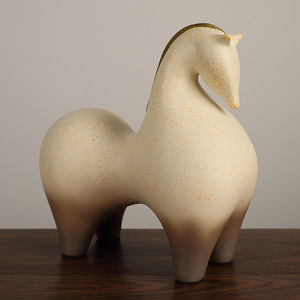 Ceramic Horse Figurine Modern Minimalist Abstract Animal Sculpture Home Decoration <b>Art</b> Piece - Product Image 2