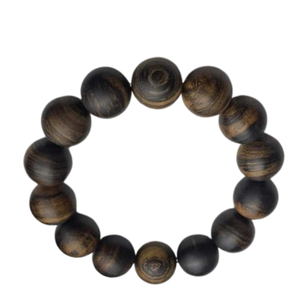 Vente en gros de bracelets en bois d'agar perlé original du Vietnam 12-15mm, accessoires chauds parfumés sans huile, bracelets en bois vintage - Product Image 1