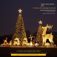 Árbol de Navidad Artificial Grande de Alta Calidad de 3m-10m, Cuadrado, para Exteriores, con Luces LED Personalizadas para Hoteles y Centros Comerciales