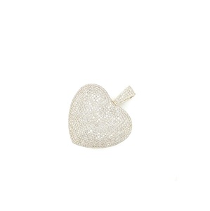 Pendentif en diamant en forme de coeur de qualité supérieure avec or véritable 14 carats pour les cadeaux de bride - Product Image 1