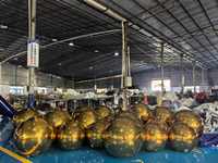 Ballons miroir dorés en gros, grandes boules brillantes gonflables pour fête au bord de la piscine