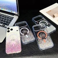 Vente en gros Etui de téléphone antichoc magnétique transparent en Tpu de luxe à paillettes Etuis de téléphone mignons pour filles pour iphone 17 Pro Max 16 15 14