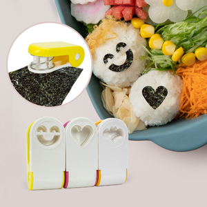 Bán Buôn Phim Hoạt Hình Nụ Cười Khuôn Mặt Trang Trí Đầy Màu Sắc Sushi Làm Bento Hộp Gạo Bóng Khuôn Mẫu Tái Sử Dụng Clip Nhựa Rong Biển Cắt - Product Image 3