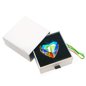 Pingente de cristal com prisma de coração pêssego luz pingente de decoração sol coletor prisma decoração suspensa arco-íris - Product Image 2