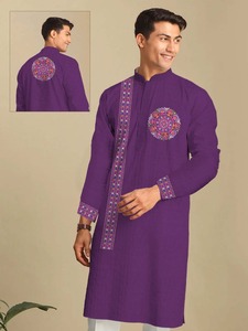 Diseñador Kurta para hombres Diseños de bordado Festival indio Desgaste Kurta para hombres Ropa DE BODA Colecciones de ropa - Product Image 2