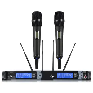 Micrófono inalámbrico SKM 9000 para Karaoke, dispositivo de doble canal, de diversidad real, para rendimiento de escenario, SKM9000