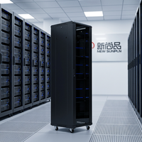 Rak Kabinet Server Jaringan Baja SPCC 19 Inci untuk Pusat Data Cloud, Tersedia Layanan Instalasi Peralatan IT Beban Berat