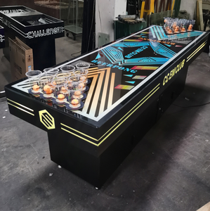 Wholesale LED - Lit Bar <strong>Beer</strong> Pong <strong>Table</strong> with Customizable Neon Design for Nightclub Gaming Event and Party Use - Product Image 3
